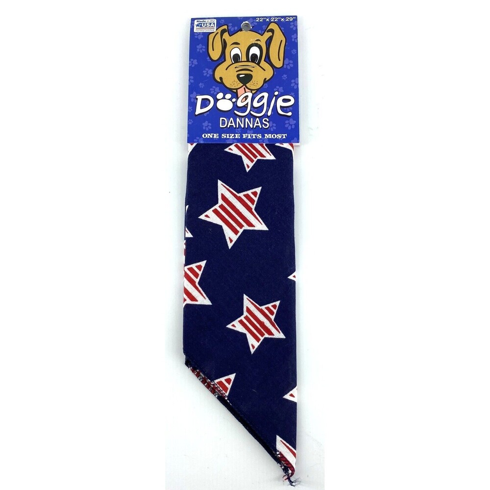 DOGGIE DANNAS One Size Fits Most BANDANA 29x22x22" Cotton - NWT - American Stars